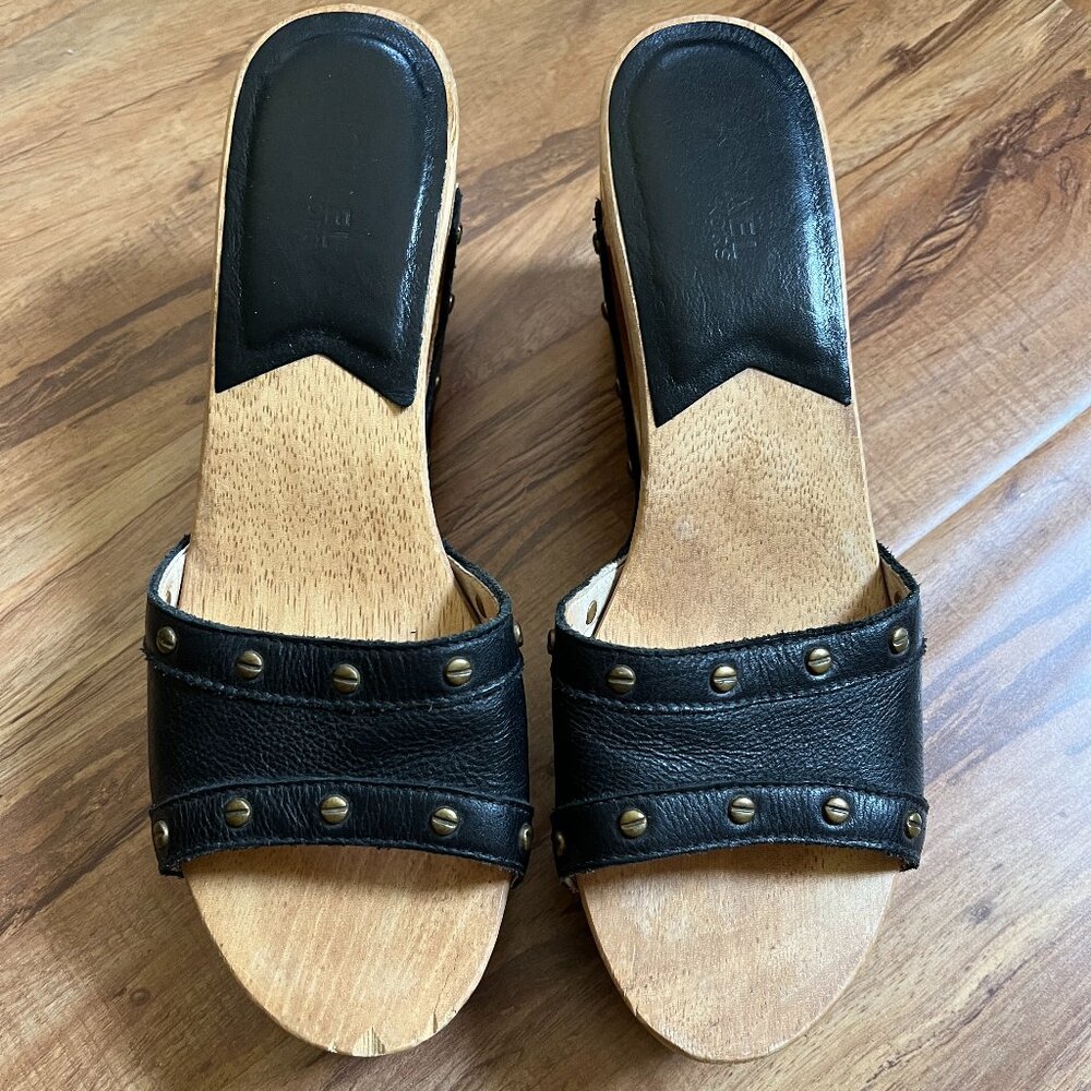 Michaels Kors Women's Cork/Leather Wedge Sandals